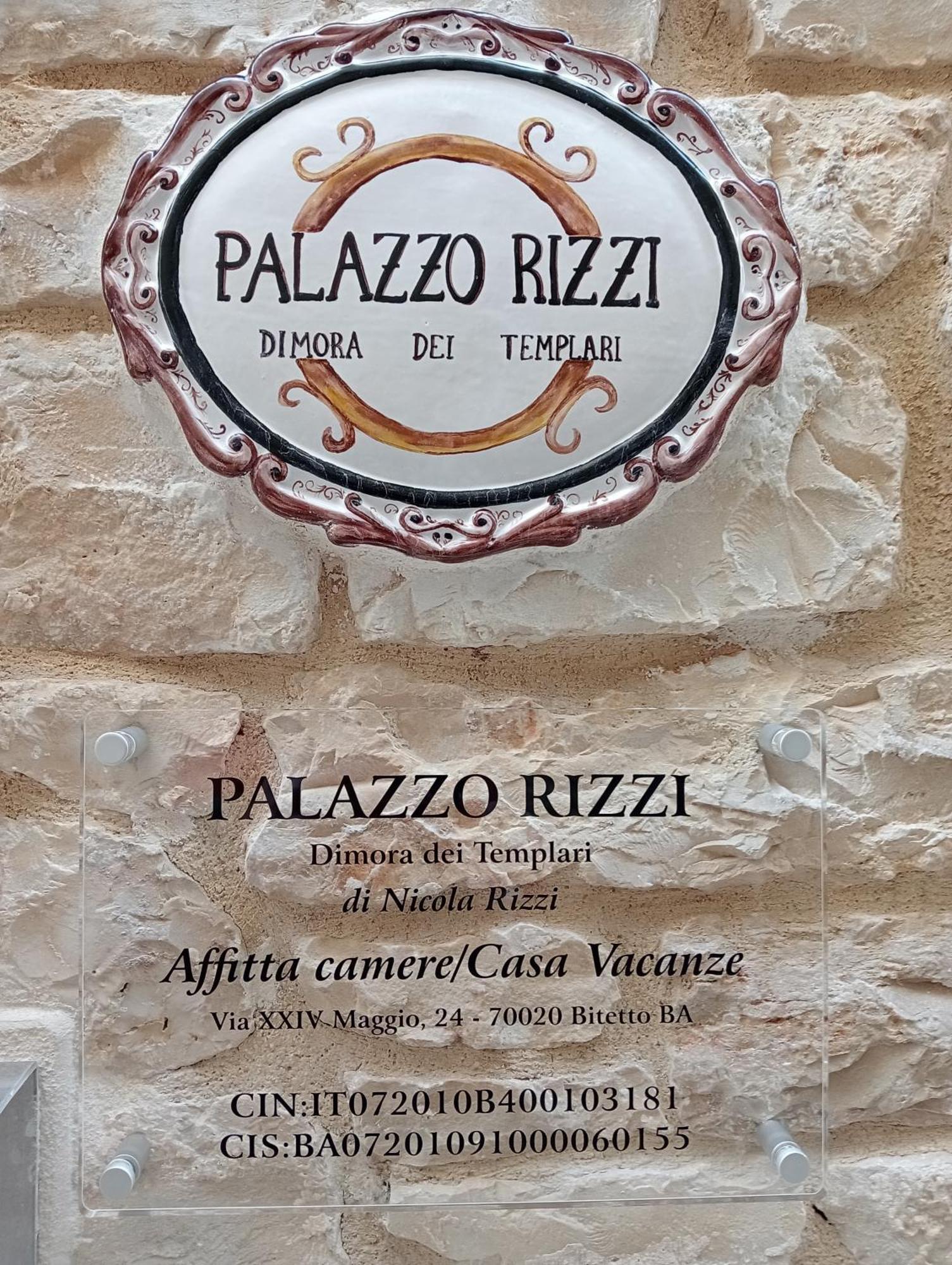 Отель Palazzo Rizzi Dimora Dei Templari Bitetto Экстерьер фото
